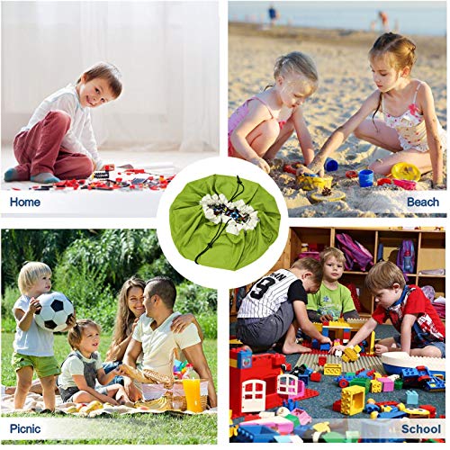 Worek na zabawki BelleStyle - łatwe sprzątanie, zielony, 150 cm - obrazek 9