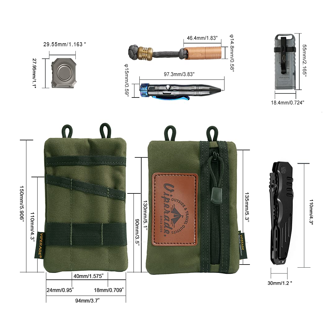 VIPERADE VE1 EDC Organizer kieszonkowy na narzędzia, mała torba EDC z - obrazek 6