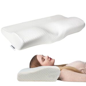 edihome, Poduszka pod kark, 50 x 30 x 10, pianka wiskoelastyczna z pam