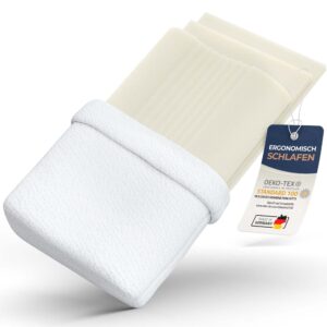 THOMSEN Poduszka ortopedyczna 100% Made in Germany I Elastyczna regulacja wysokości dla maksymalnego komfortu spania I Ergonomiczna poduszka podpierająca kark wraz z Öko-Tex Tencel I Poduszka pod kark Poduszka pod głowę