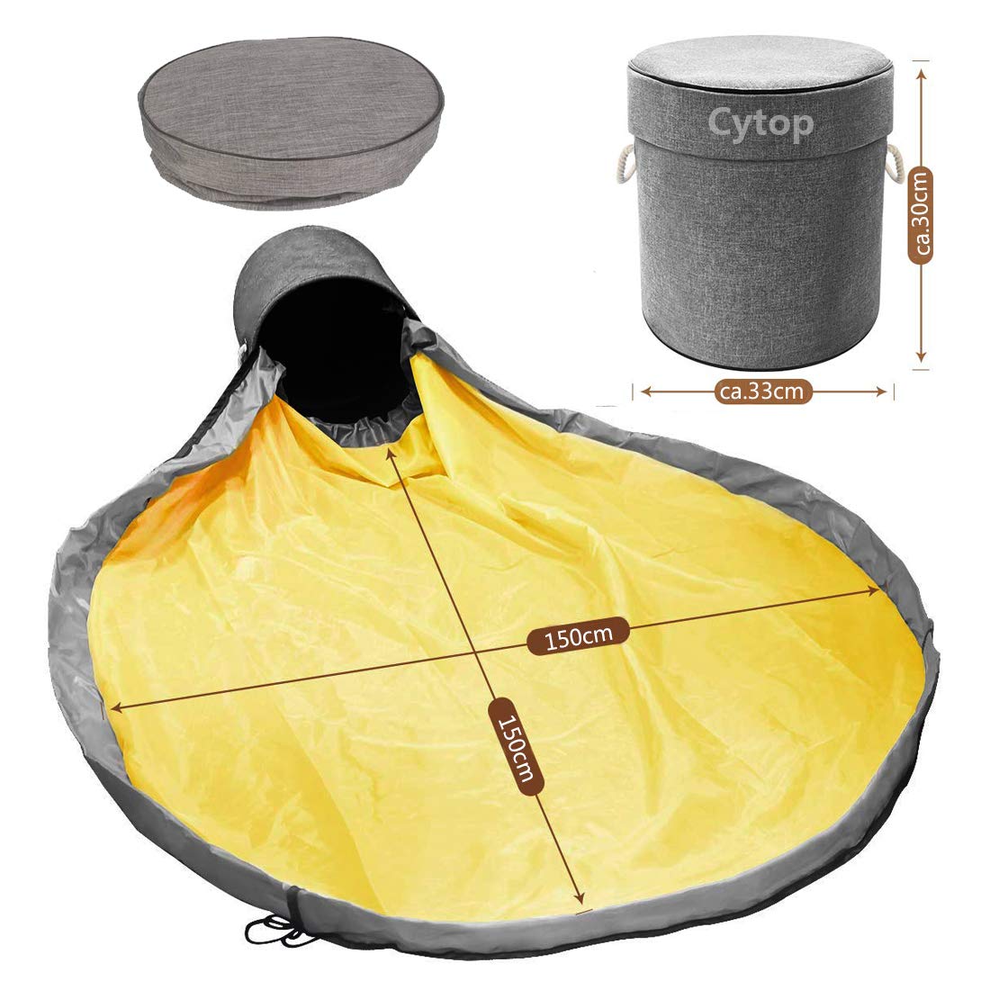 3-w-1: Mata do Zabawy, Torba na Zabawki, Dywan do Raczkowania - Wygoda i Łatwość - obrazek 6