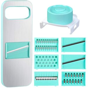 Vegetable Slicer with 6 Interchangeable Blades for Garlic, Cabbage, Carrots, Potatoes, Tomatoes, Fruits, and Salads - Manual Handheld Vegetable Slicer

Krajalnica do warzyw z 6 wymiennymi ostrzami do czosnku, kapusty, marchwi, ziemniaków, pomidorów, owoców i sałatek - ręczna krajalnica do warzyw