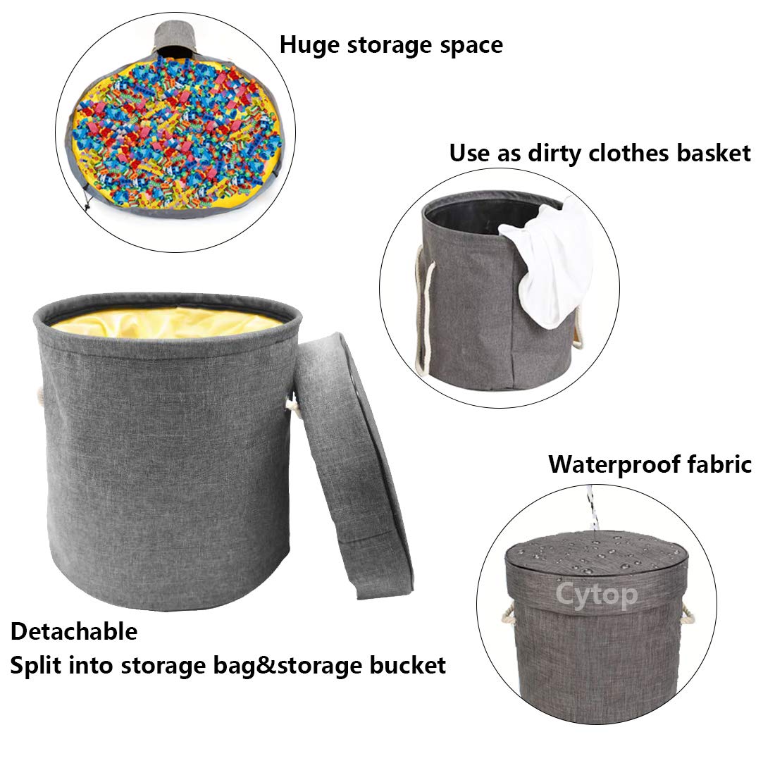 3-w-1: Mata do Zabawy, Torba na Zabawki, Dywan do Raczkowania - Wygoda i Łatwość - obrazek 5