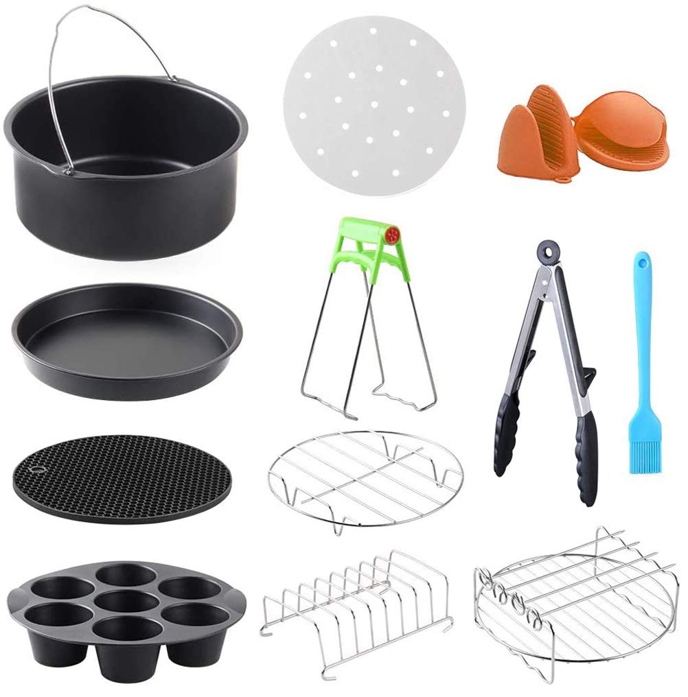 Zestaw 5 akcesoriów do frytkownic na gorące powietrze 7 cali do 35 QT - idealny do Gowise, Phillips, Cozyna