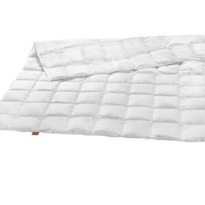 Luksusowa kołdra puchowa premium z nowego srebrno-białego puchu gęsiego - lekka i wyjątkowo puszysta!