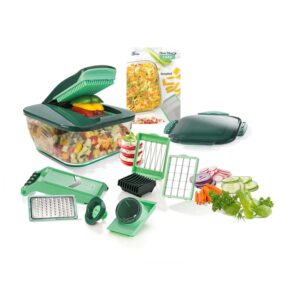 Genius Nicer Dicer Chef Szatkownica i Krajalnica, Zielony, 25.5 x 25 x