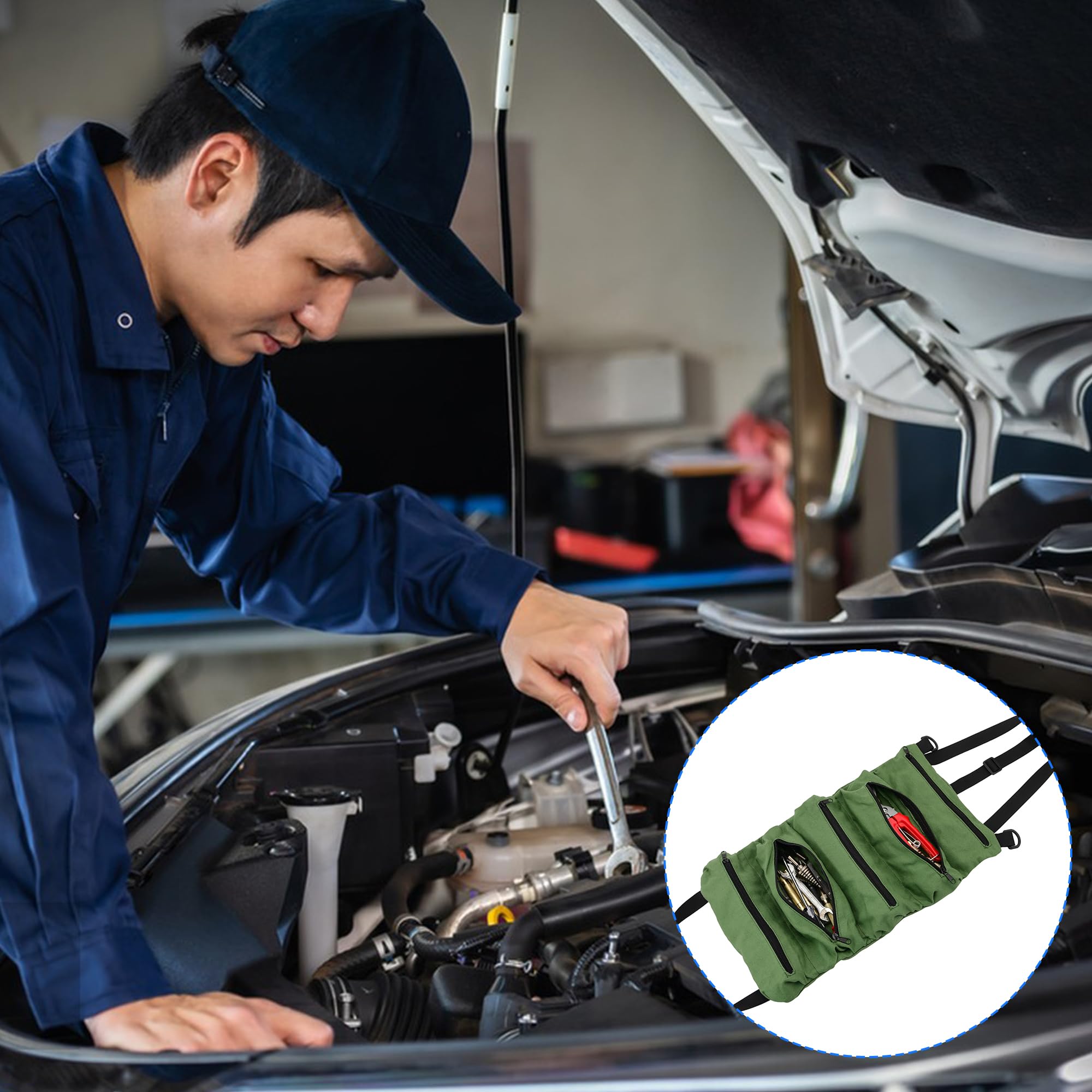 Torba na narzędzia dla elektryków i stolarzy z 5 kieszeniami - obrazek 2