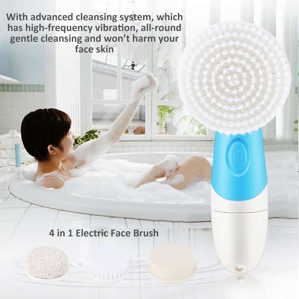 4-in-1 Waterproof Electric Facial Cleansing Brush: Exfoliating, Blackhead Removal, Acne Treatment with 4 Brush Heads
Szczotka do twarzy 4 w 1: Wodoodporne elektryczne narzędzie do głębokiego oczyszczania twarzy - złuszczanie, usuwanie zaskórników, pozbycie się trądziku za pomocą 4 główek szczoteczki - obrazek 7