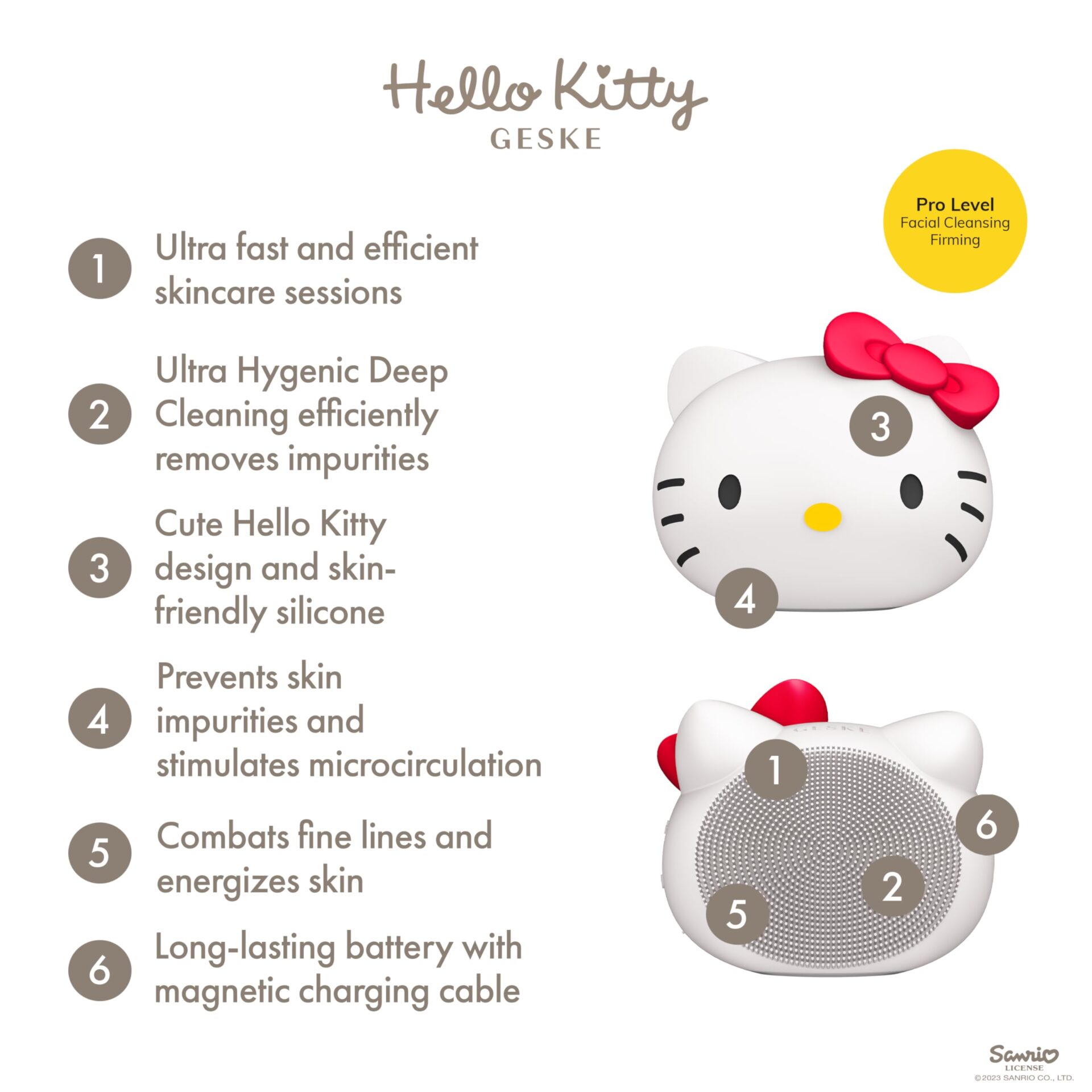 GESKE x Hello Kitty | Soniczna szczoteczka do twarzy SmartAppGuided™ | - obrazek 8
