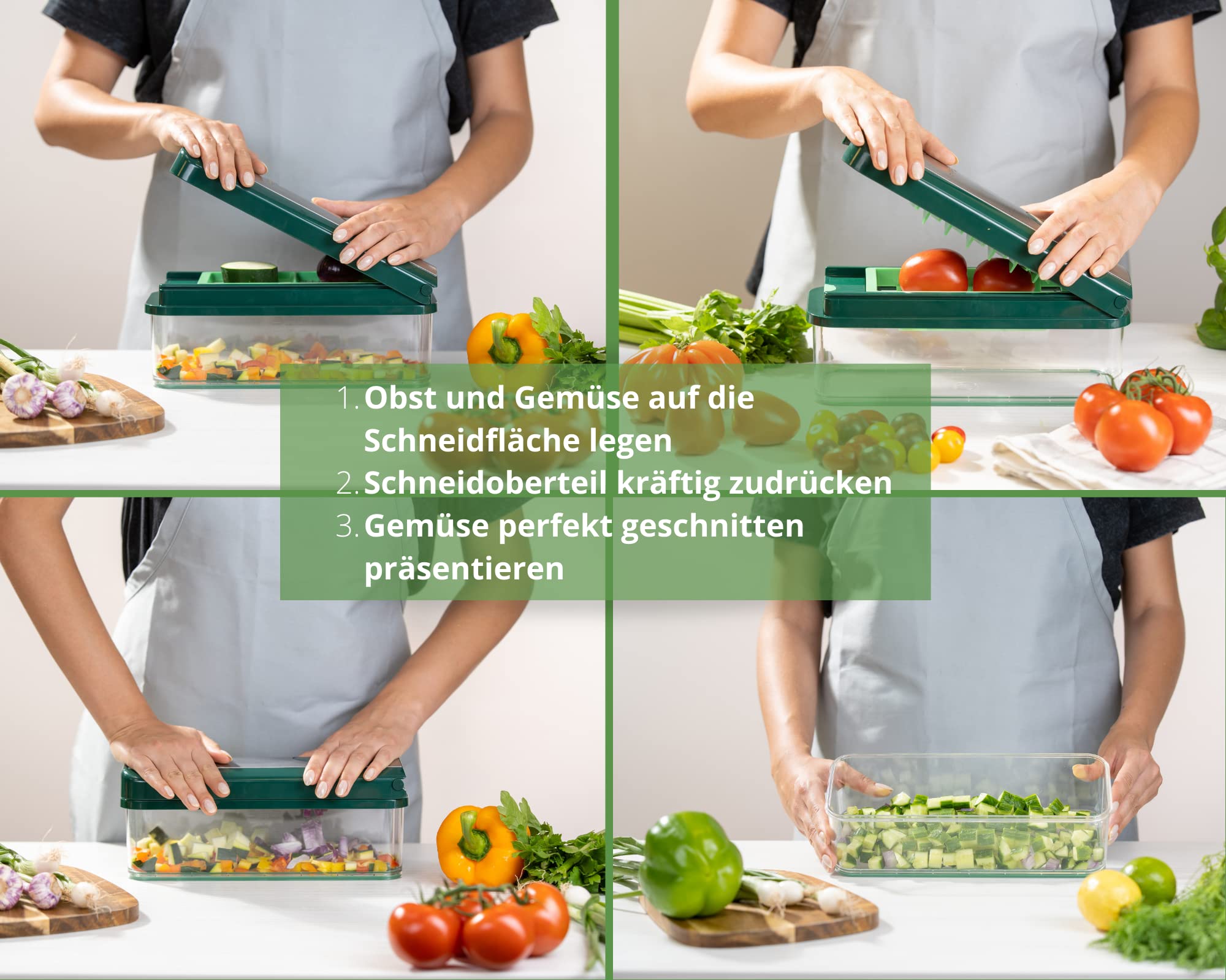 Genius Nicer Dicer Exclusive krajalnica do warzyw, 15-częściowa, kraja - obrazek 2