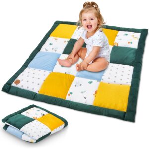 Mata dla niemowlęcia Aksamitna mata do zabawy 100x100 cm - PATCHWORK W