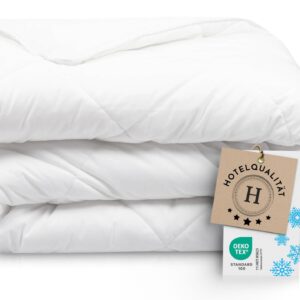 Kołdra podwójna ZOLLNER 135×200 140×200 cm - Antyalergiczna, Całoroczna, 2 x 550g