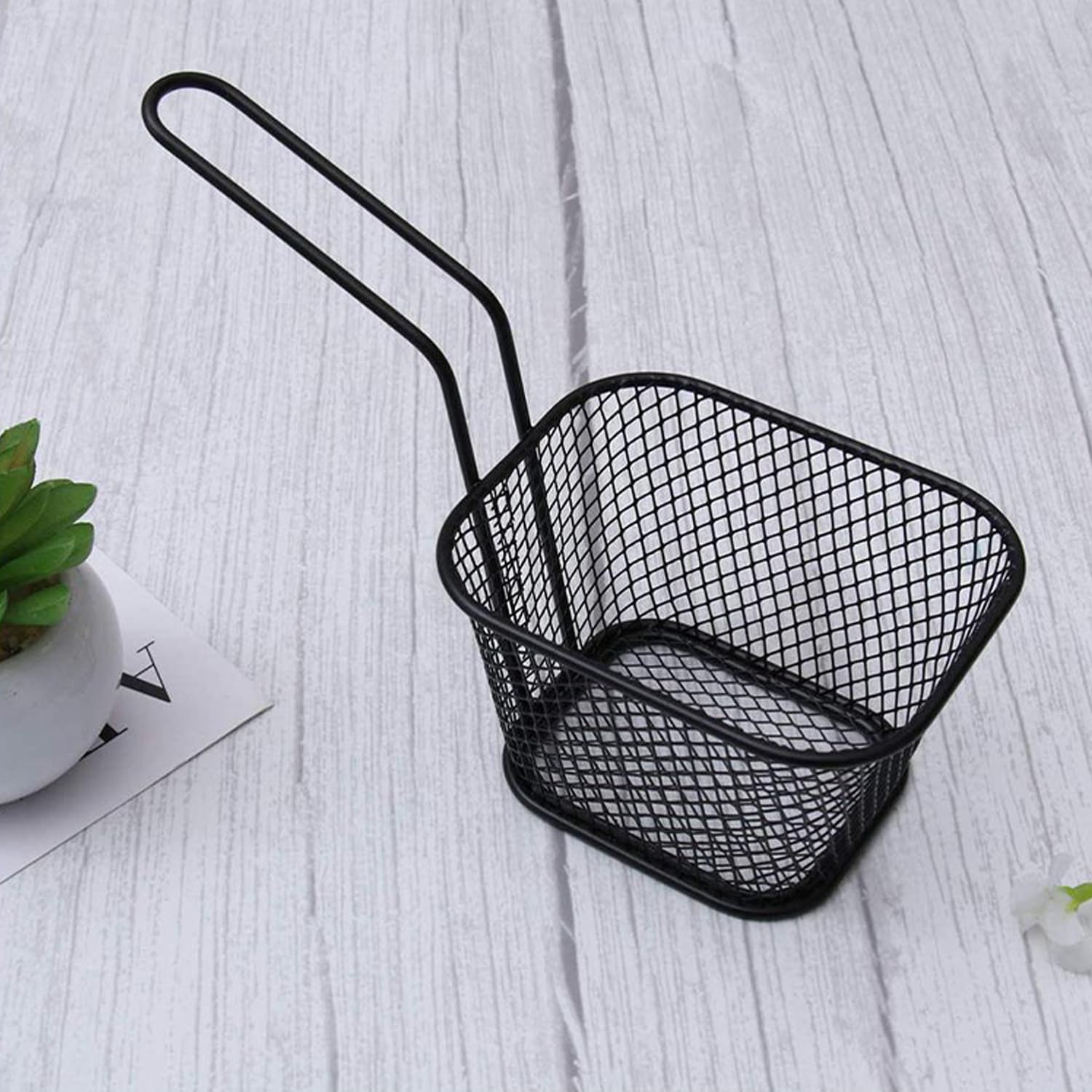 Zestaw 8 kratek do smażenia frytek ze stali nierdzewnej - idealne do smażenia frytek, skrzydełek kurczaka i przekąsek! - obrazek 4