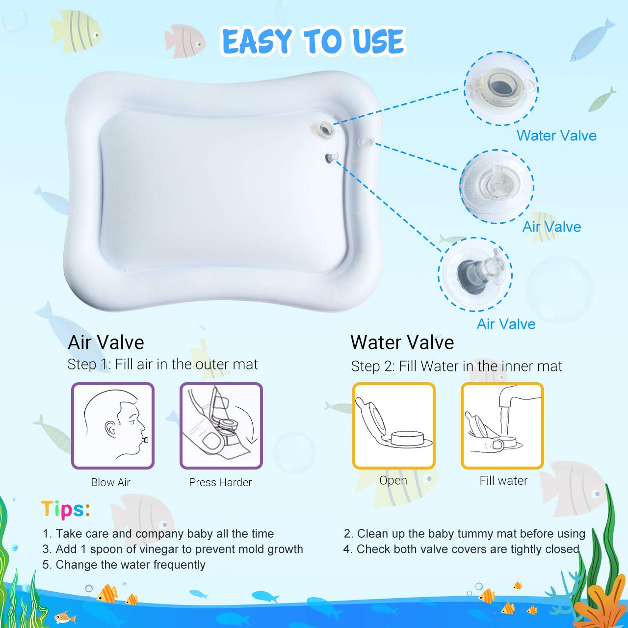 ZMLM Mata wodna dla niemowląt: zabawka dla niemowląt prezent aktywność - obrazek 2