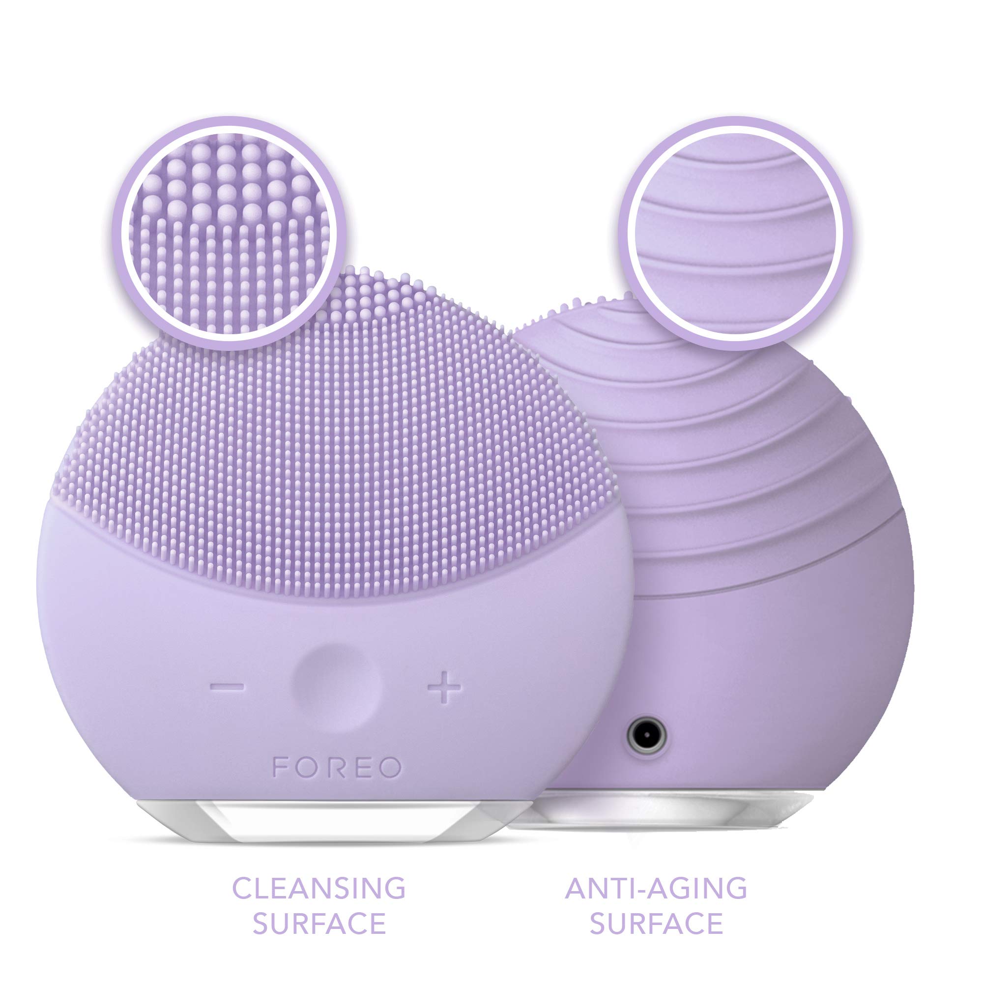 FOREO Luna Mini 2 Plus - Kompaktowe urządzenie do oczyszczania i ujędrniania twarzy z masażem, dla wszystkich rodzajów skóry, w kolorze lawendy - obrazek 5