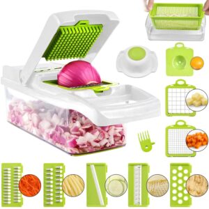 12-in-1 Professional Julienne Vegetable Slicer Mandoline Cutter Multi-functional Grater for Potatoes, Tomatoes, Cheese, Fruits - ADOV Vegetable Slicer

Krajalnica do warzyw 12 w 1 Profesjonalna Julienne Krajalnica Mandolina Wielofunkcyjna Szatkownica do Ziemniaków, Pomidorów, Sera, Owoców - Krajalnica do Warzyw ADOV
