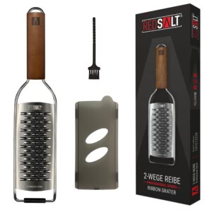REDSALT® Premium 2-drożna tarka z drewnianym uchwytem | ostra jak brzy