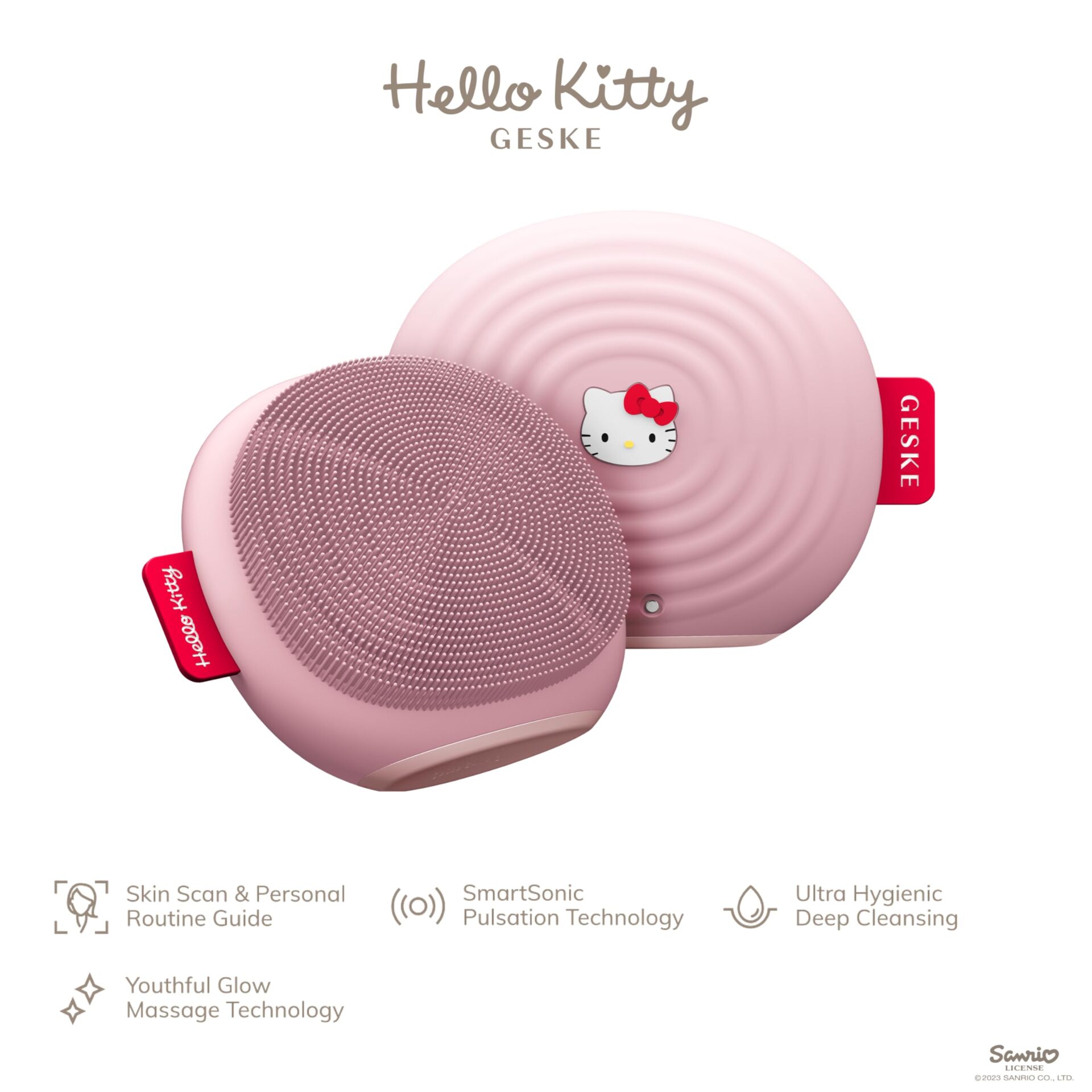 GESKE x Hello Kitty | Soniczna szczoteczka do twarzy SmartAppGuided | 4 w 1 | Elektryczna szczotka do oczyszczania twarzy | Szczotka do czyszczenia | Szczoteczka do twarzy | Oczyszczanie skóry
GESKE x Hello Kitty | Soniczna szczoteczka do twarzy SmartAppGuided | 4 w 1 | Elektryczna szczotka do oczyszczania twarzy | Szczotka do czyszczenia | Szczoteczka do twarzy | Oczyszczanie skóry - obrazek 6