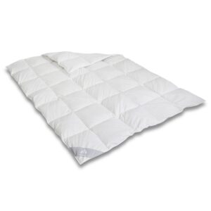 Luksusowy koc kasetowy Badenia Irisette z bawełny - biały, 135 x 200 x 5 cm