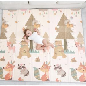 EBILAND XXL Beige Mat, Reversible, Foldable, 200x180x15cm for Gaming/Crawling"

"EBILAND XXL Beżowa Mata, Dwustronna, Składana, 200x180x15cm do Gry/Wspinaczki