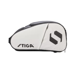 Duży plecak STIGA Court z wiosłem na 4 kije do wiosłowania - skandynawski design, biało-czarny