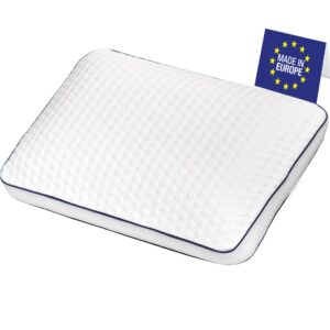 SLEEP COMFY Poduszka podpierająca kark premium z poszewką poduszka Visco z pamięcią kształtu certyfikat Öko-Tex ergonomiczna ortopedyczna poduszka pod kark poduszka do spania dla osób śpiących na brzuchu na boku