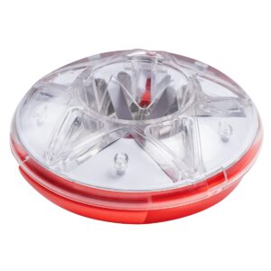 Krajalnica w kształcie gwiazdy Louis Telier do krojenia jajek, pomidorów, kiwi i innych owoców i warzyw z 5 ostrzami ze stali, łatwa w trzymaniu, idealna do dekoracji talerzy na bufetach - biało-czerwona