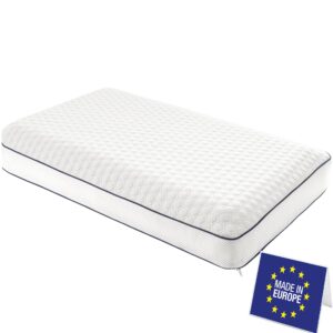 SLEEP COMFY Luxury XL poduszka podpierająca kark z poszewką poduszka Visco z pamięcią kształtu certyfikat Öko-Tex ergonomiczna ortopedyczna poduszka pod kark poduszka do spania dla osób śpiących