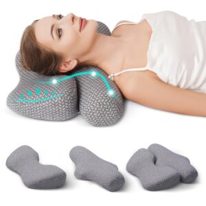 BEAUTRIP Poduszka pod szyję - poduszka pod szyję wszystko w 1 z pianki z pamięcią kształtu do łagodzenia bólu podczas snu - ortopedyczna poduszka na szyję ramię lędźwie nogę plecy do domu i biura