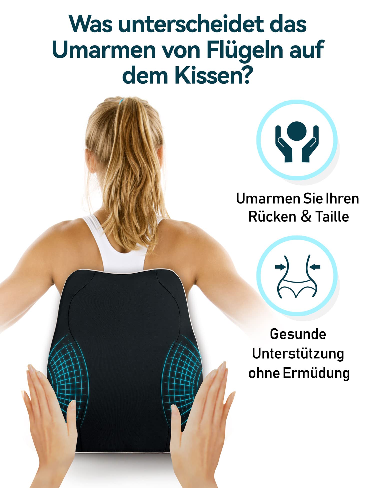 TRAVEL EASE Ergonomiczna Poduszka Lędźwiowa, Podparcie Pleców z Pianki - obrazek 14