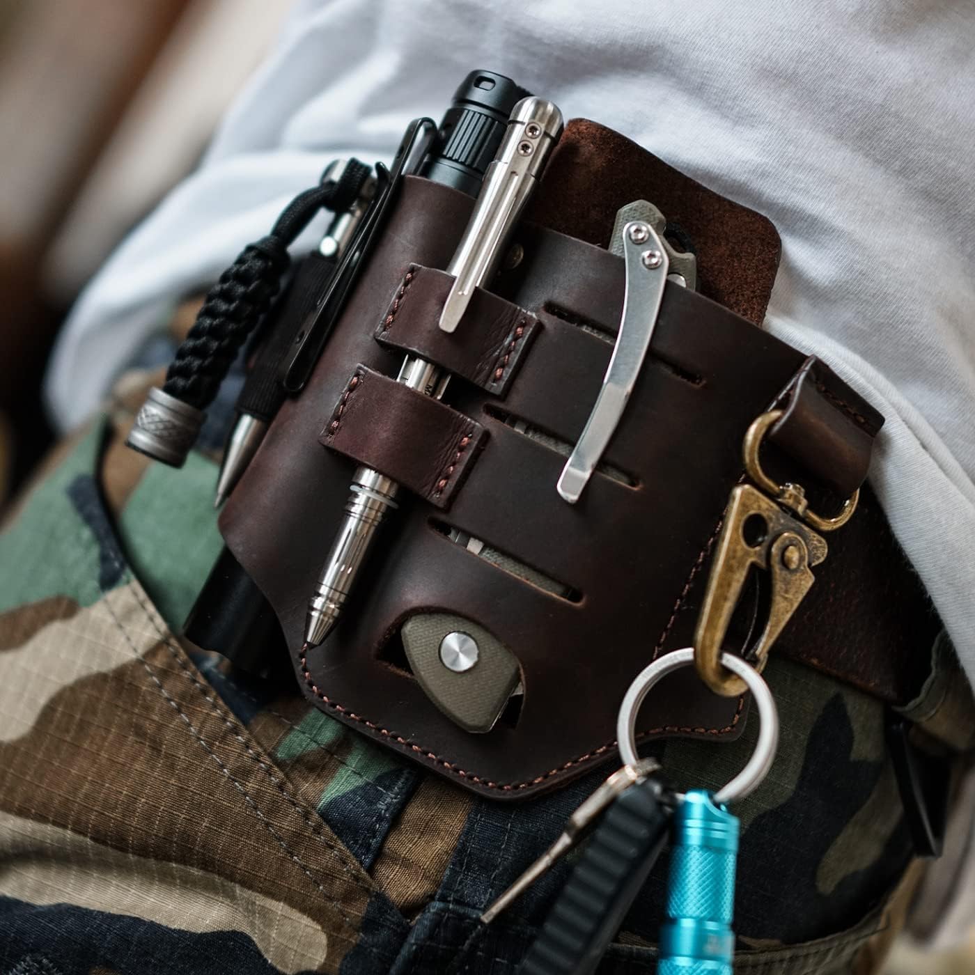 VIPERADE PJ16 EDC skórzana pochwa na pasek, kabura na nóż, EDC Multito - obrazek 9