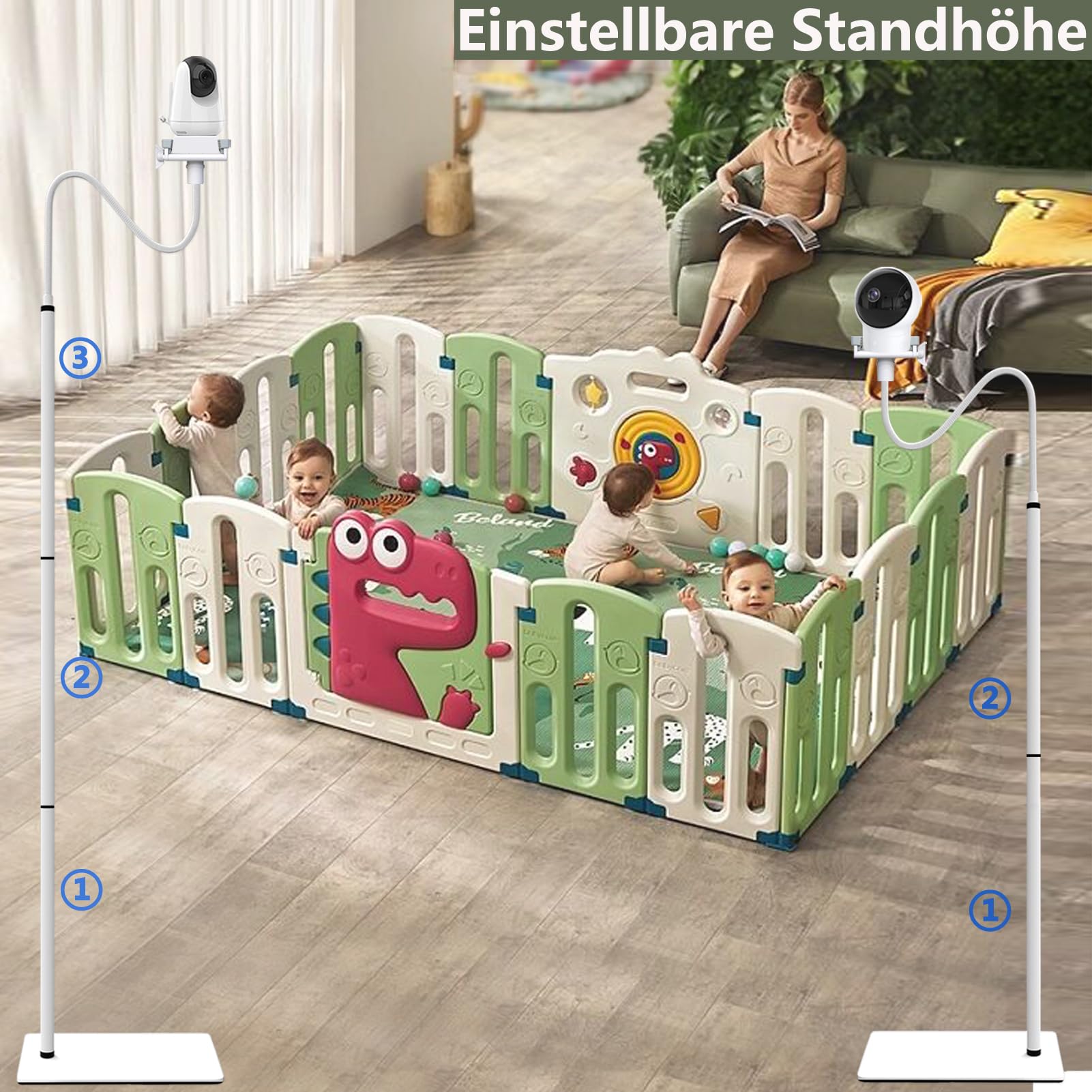 Uchwyt na telefon komórkowy do niani, uchwyt na kamerę dla niemowląt, - obrazek 3