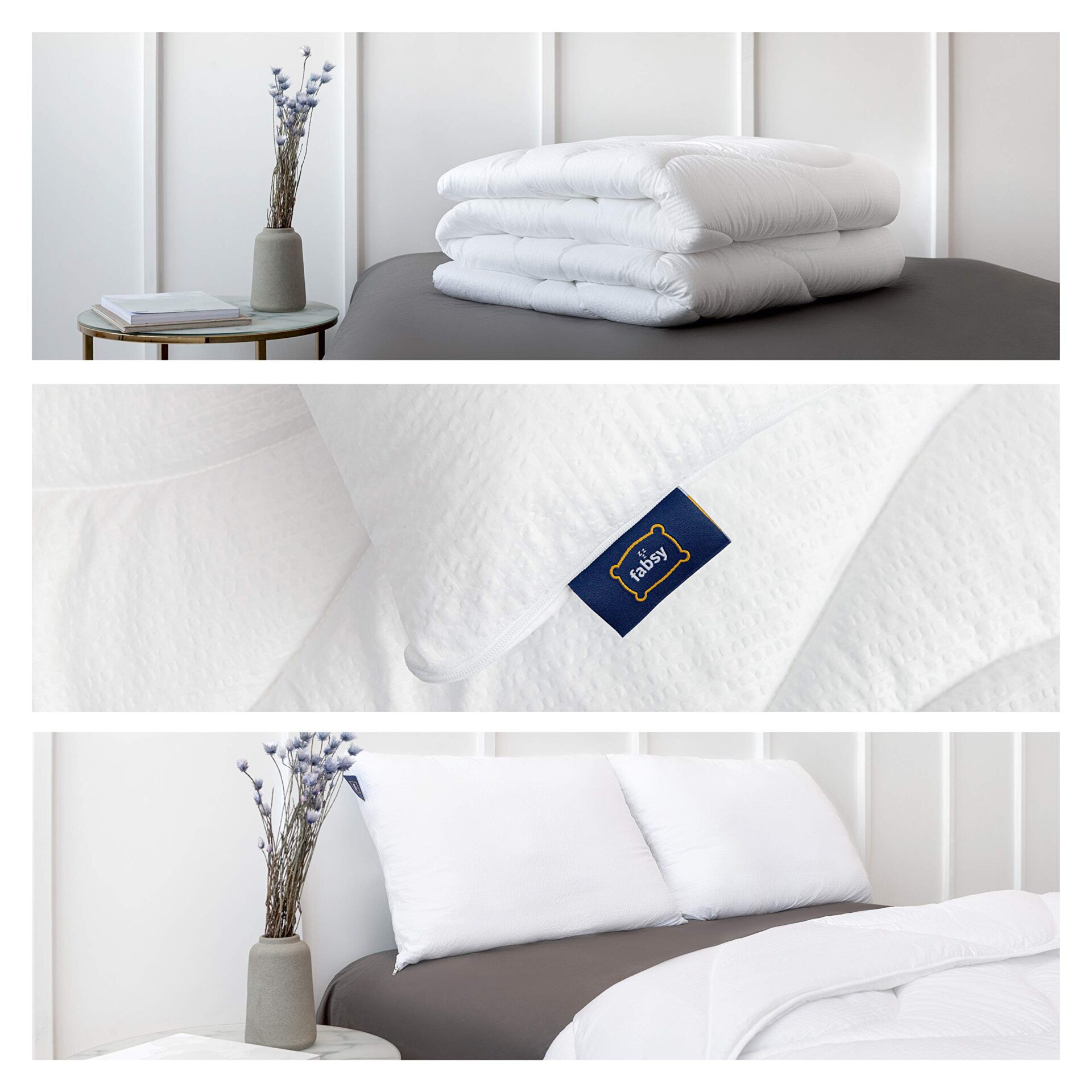 Fabsy Lekka, oddychająca kołdra z mikrofibry, 155 x 220 cm, na lato 20 - obrazek 5