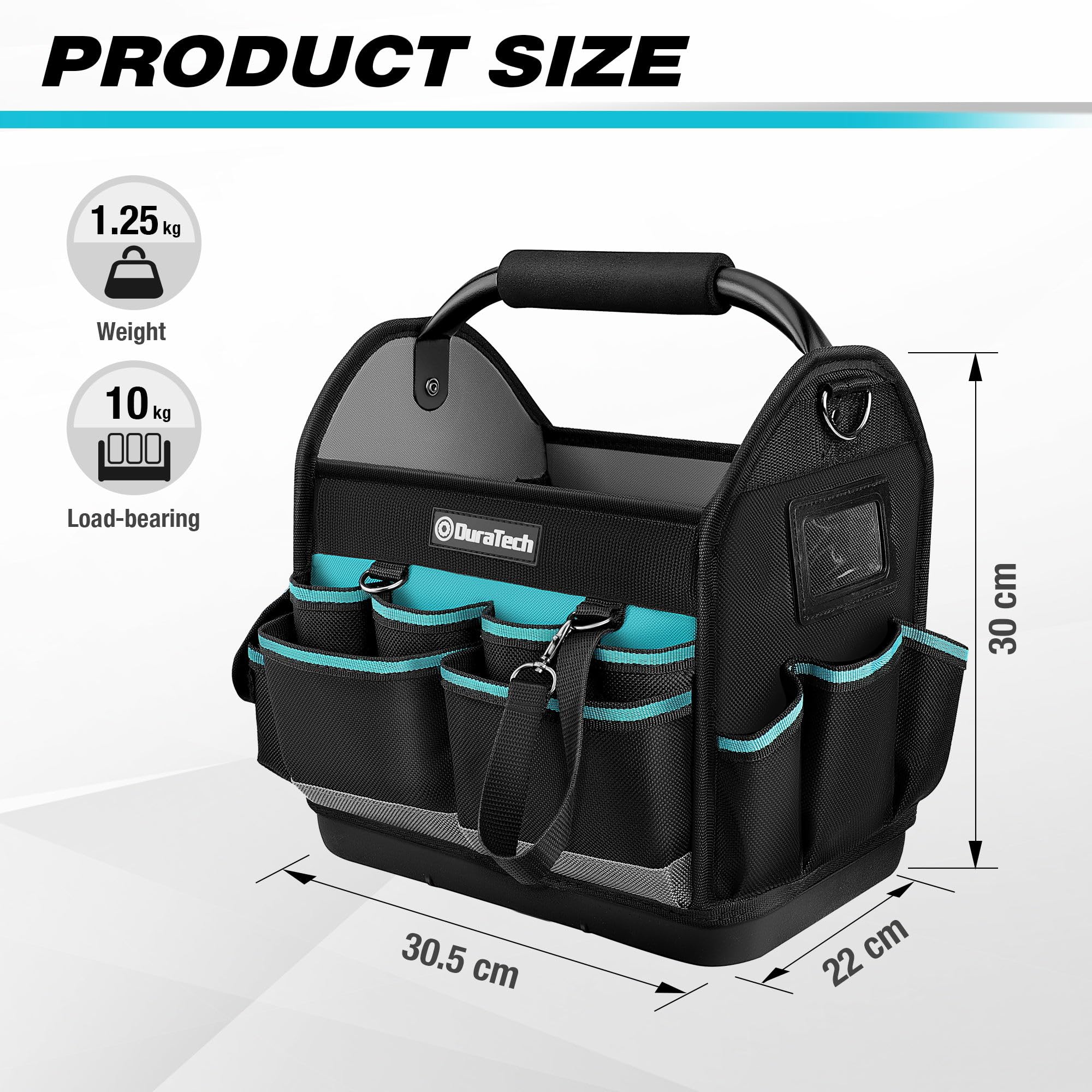 DURATECH Profesjonalna torba narzędziowa dla elektryków, Solidna torba - obrazek 7