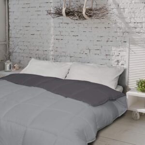 Puchowy zimowy Duvet pojedynczy - Sogni e capricci II-Iceland chi/Grigio scu-1P - Jasny ciemnoszary