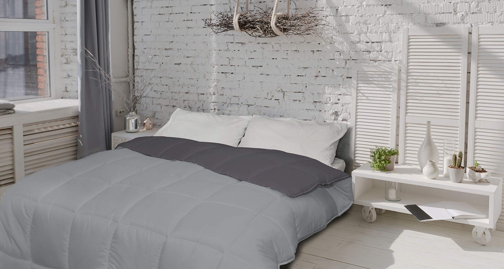 Puchowy zimowy Duvet pojedynczy - Sogni e capricci II-Iceland chi/Grigio scu-1P - Jasny ciemnoszary