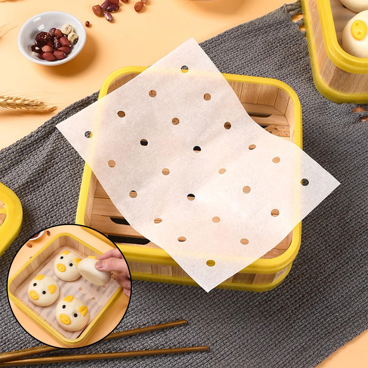 Zestaw akcesoriów do frytkownicy na gorące powietrze: regał ze stali nierdzewnej, rękawiczki izolowane, silikonowa wkładka - 14 elementów - obrazek 4