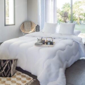 Kołdra Blanrêve Maxi Comfort przeciw roztoczom 200x200 cm - ciepła i pompowana, idealna dla jednej osoby, ekologiczna, Made in France
