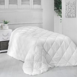 Luksusowa pościel z mikrofibry Down Alternatywnie - super miękka i przepuszczająca powietrze, pikowana, 173 x 220 cm, biała