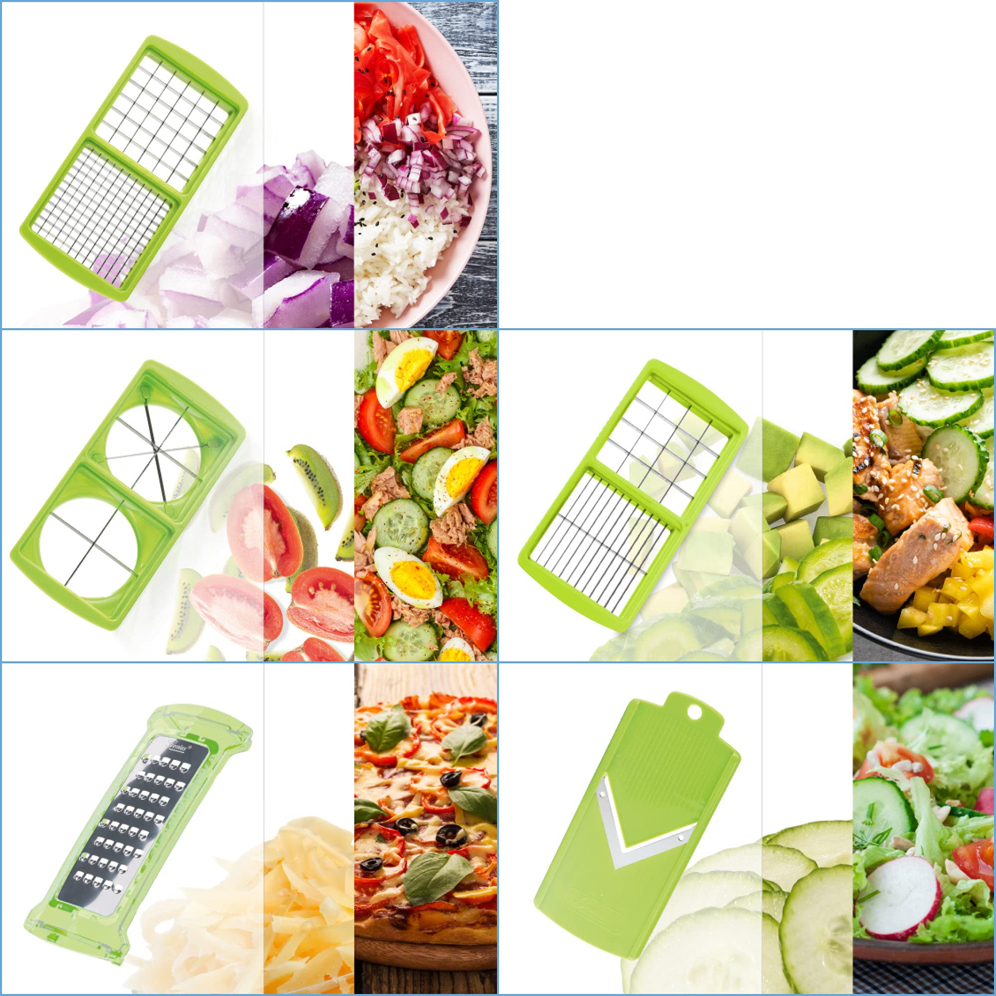 Genius Nicer Dicer Plus | 18 części | kiwi | uniwersalna krajalnica | - obrazek 5