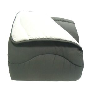 Pikowana kołdra dwukolorowa 200x200 cm - biała i szara, idealna do sypialni