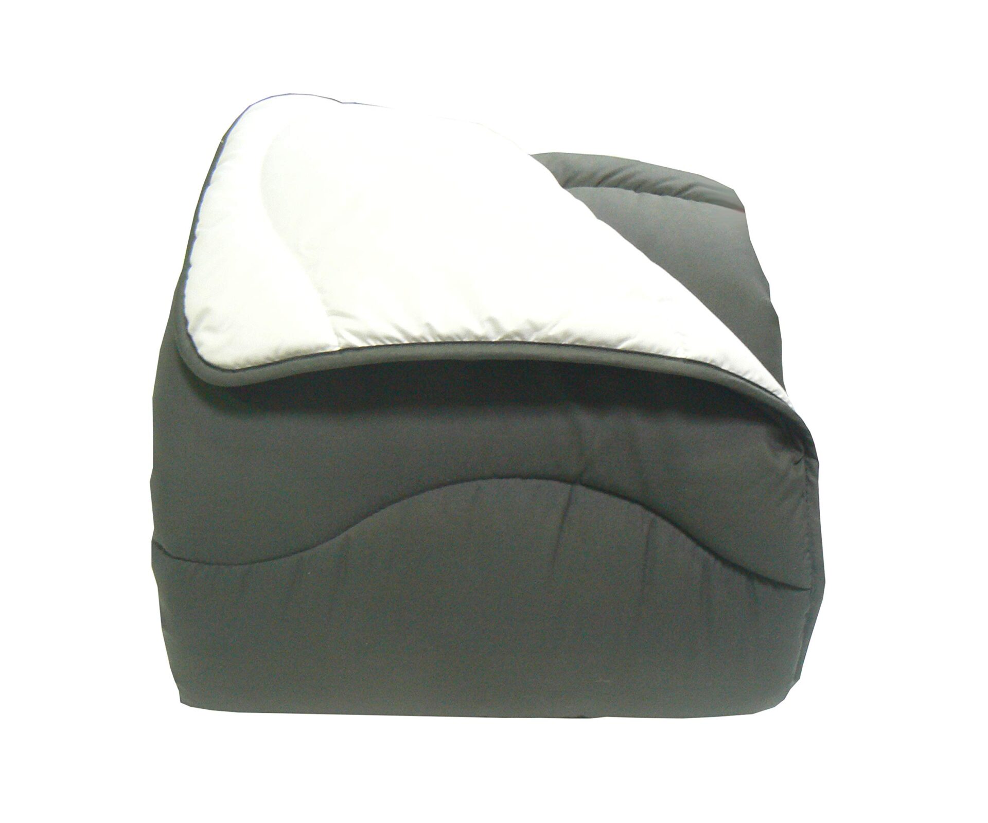 Pikowana kołdra dwukolorowa 200x200 cm - biała i szara, idealna do sypialni