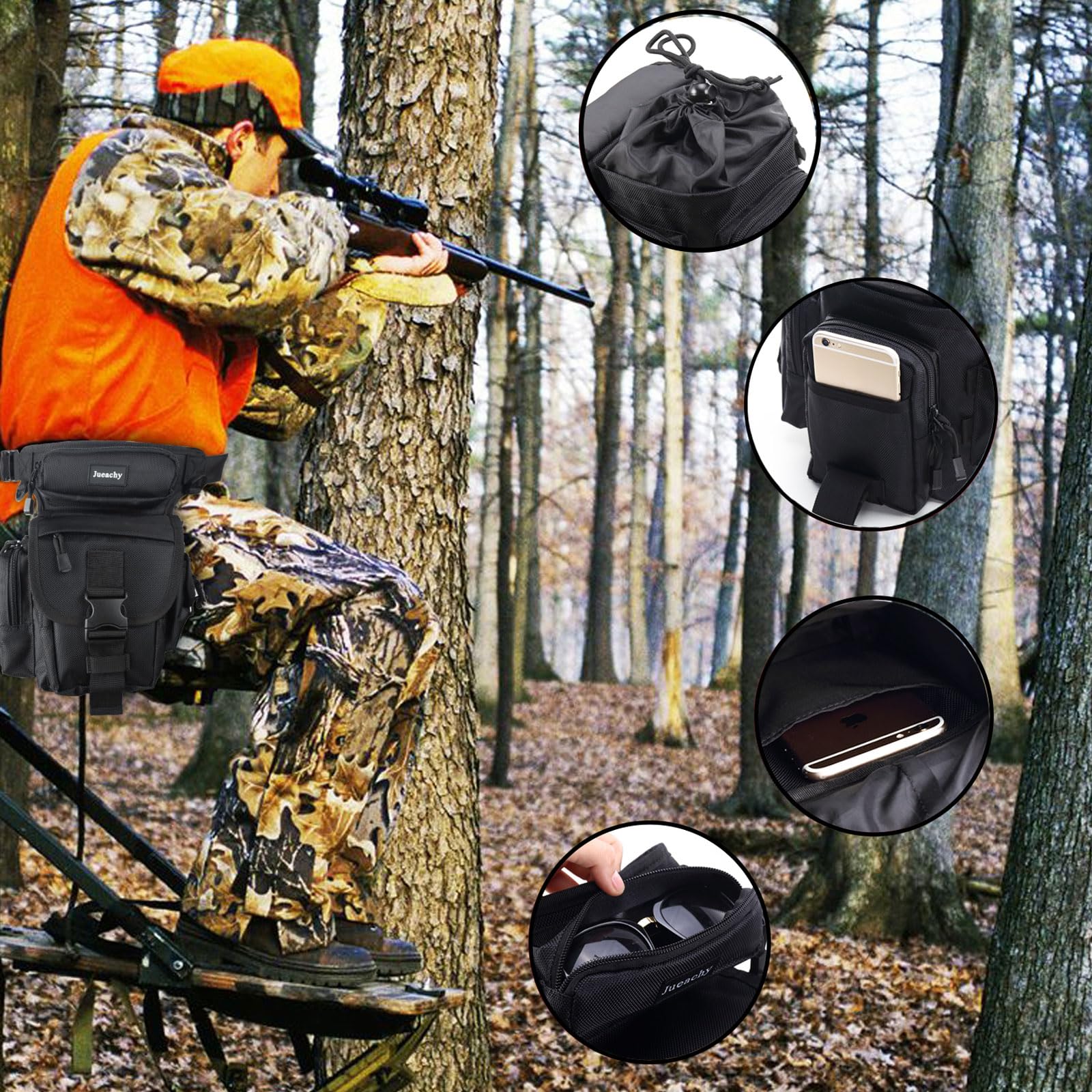 Jueachy Wielofunkcyjna torba na talię i nogawkę, taktyczna wojskowa to - obrazek 6