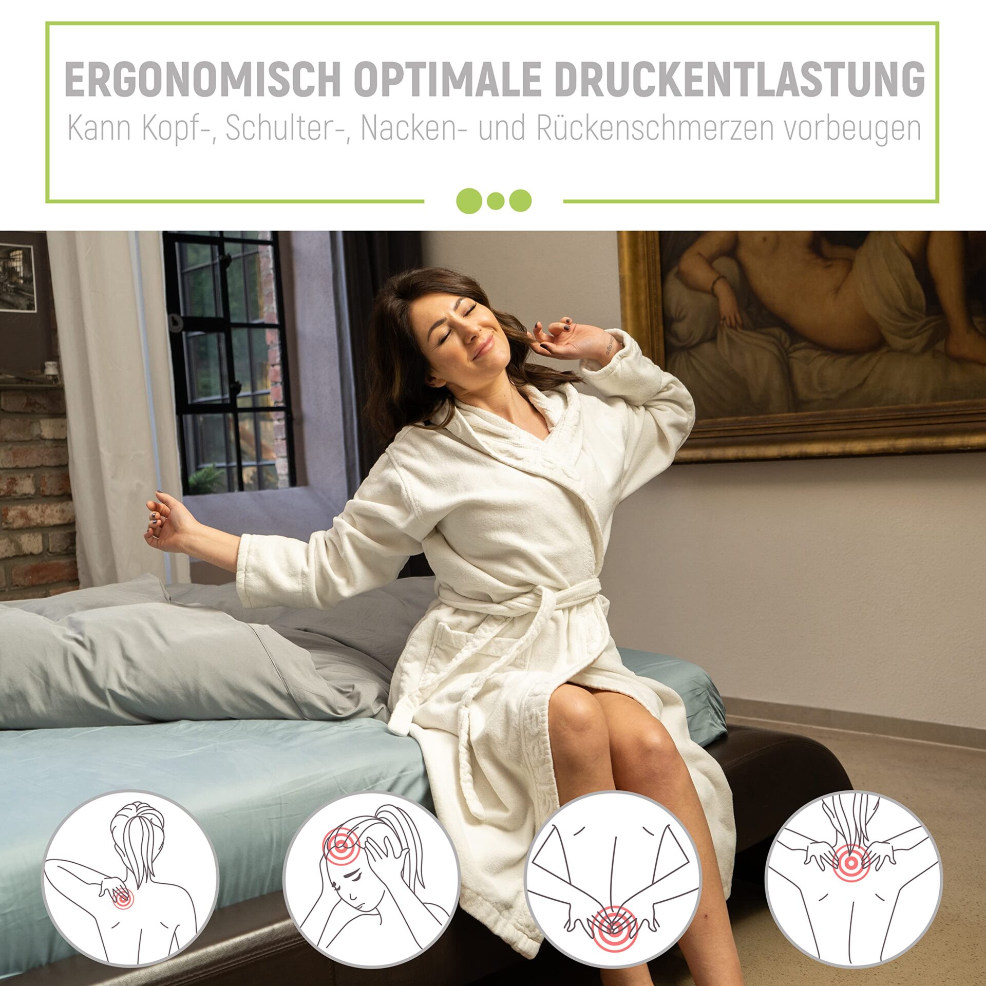 adia poduszka ortopedyczna poduszka podpierająca kark z pianki wiskoelastycznej poduszka do spania z aloesową poszewką dla osób śpiących na boku plecach i brzuchu - obrazek 4