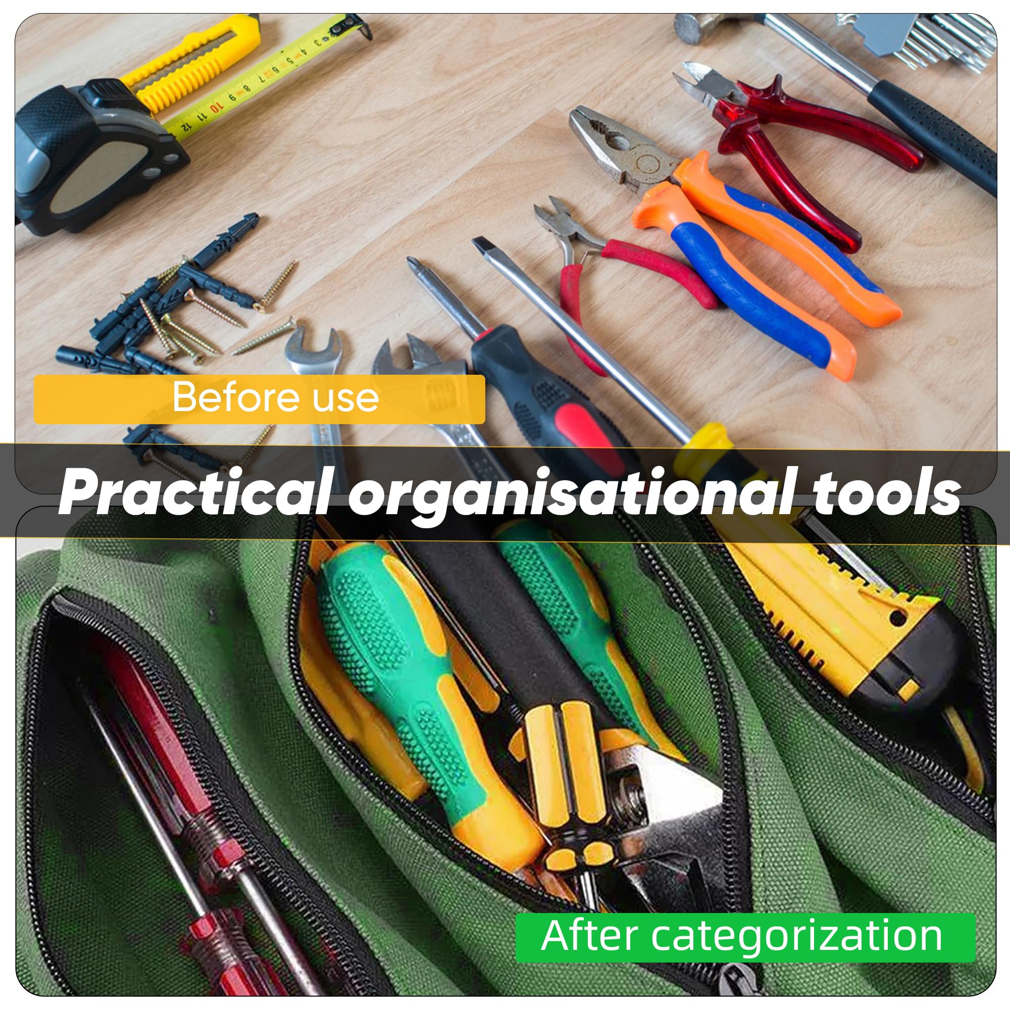 Torba na narzędzia dla elektryków i stolarzy z 5 kieszeniami - obrazek 3