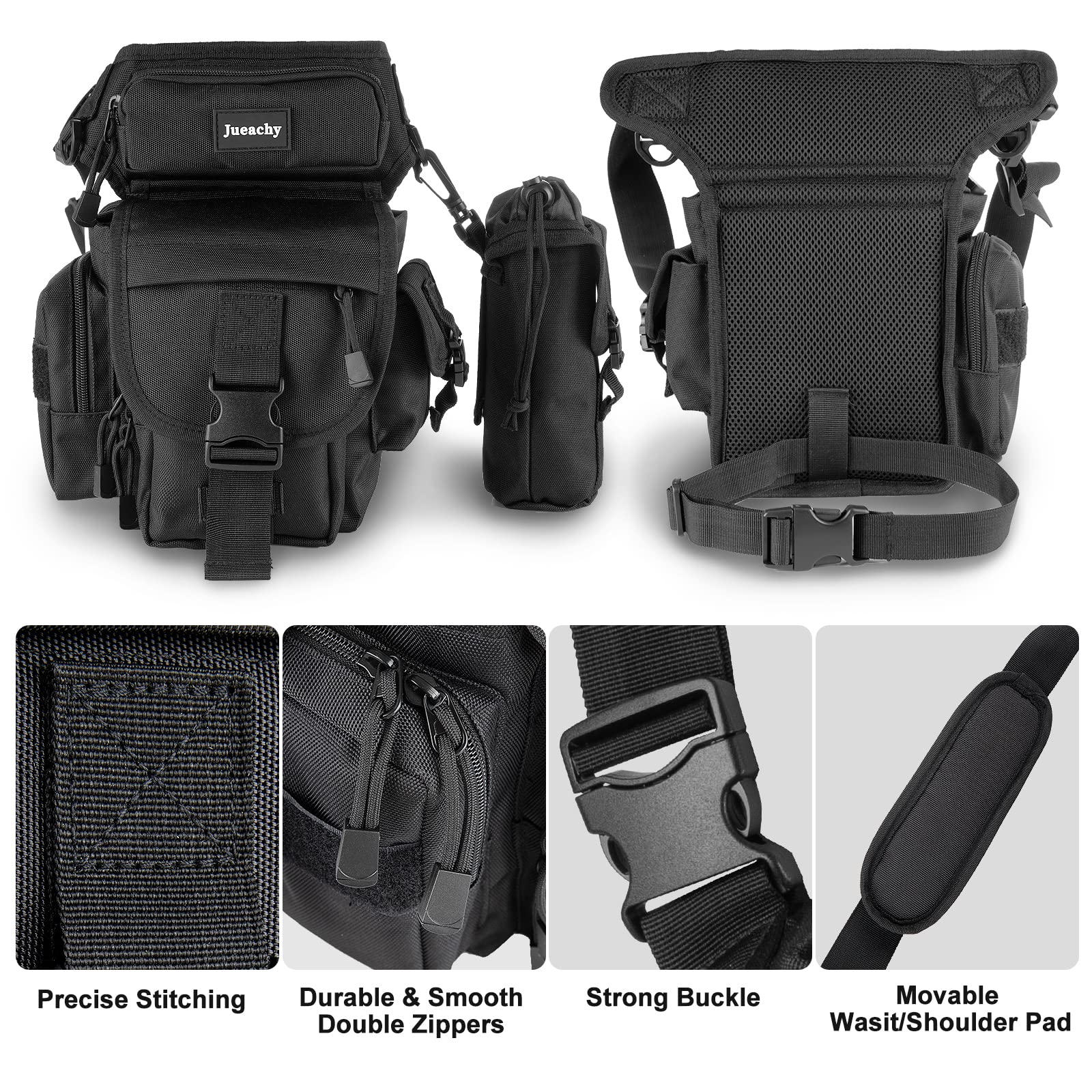 Jueachy Wielofunkcyjna torba na talię i nogawkę, taktyczna wojskowa to - obrazek 2