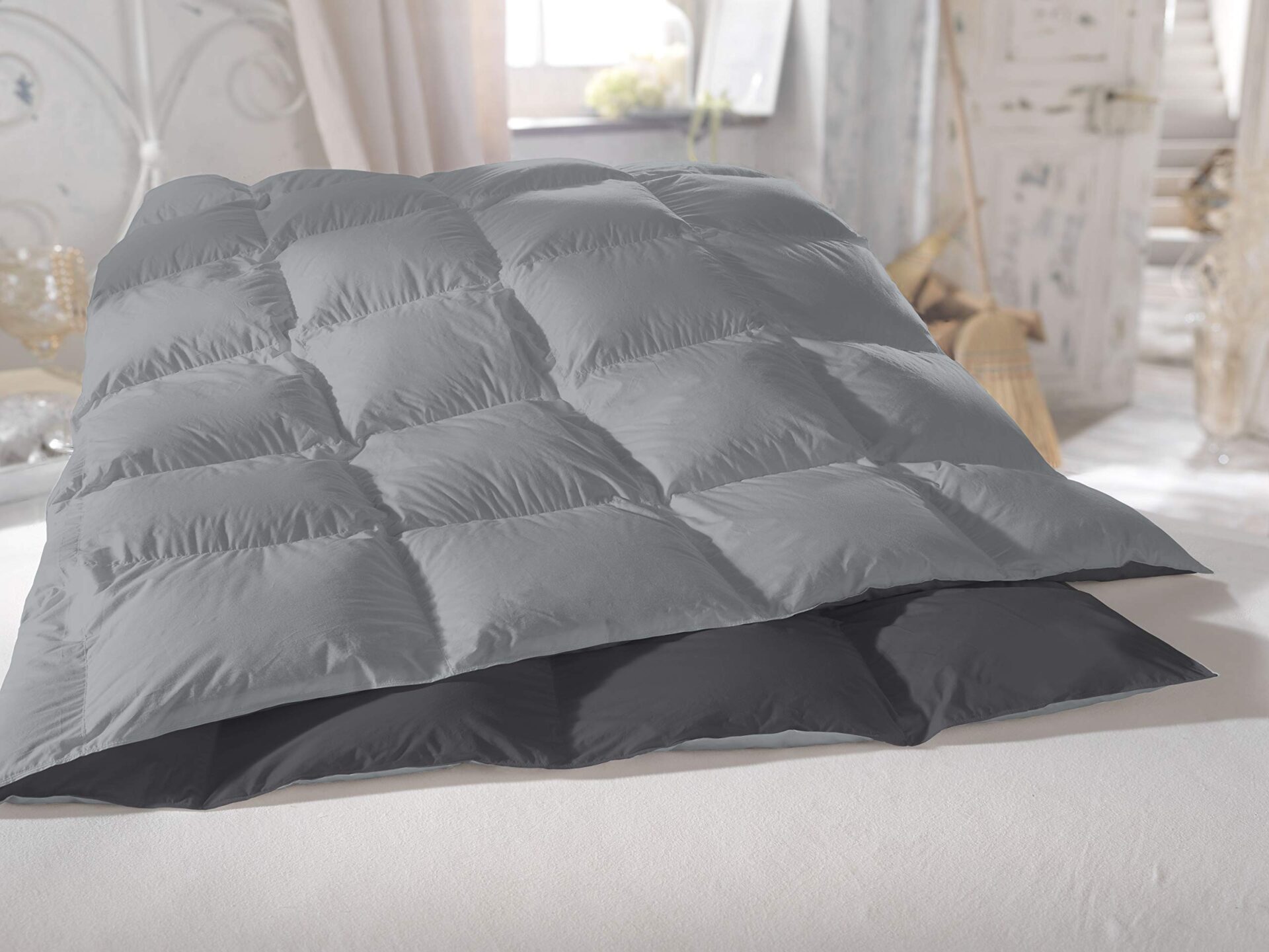 Puchowy zimowy Duvet pojedynczy - Sogni e capricci II-Iceland chi/Grigio scu-1P - Jasny ciemnoszary - obrazek 3