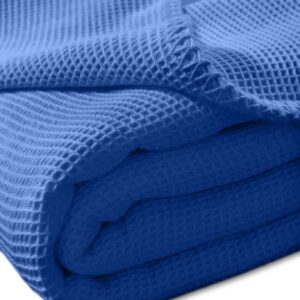Kołdra waflowa Kneer niebieska 220 x 240 cm - lekka, miękka i wyjątkowo komfortowa