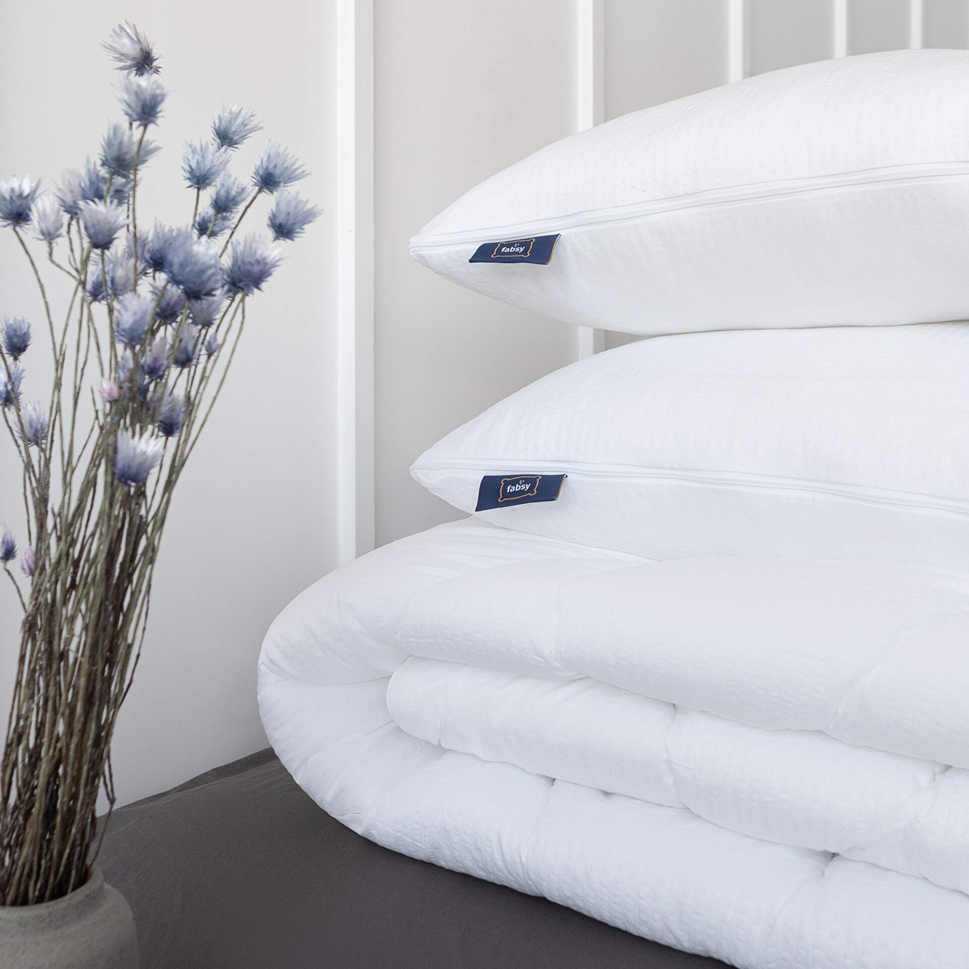 Fabsy Lekka, oddychająca kołdra z mikrofibry, 155 x 220 cm, na lato 20 - obrazek 2