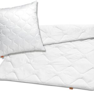 Poduszka i kołdra Basic 120 - zestaw całoroczny 135x200 cm, mikrofibra, biały